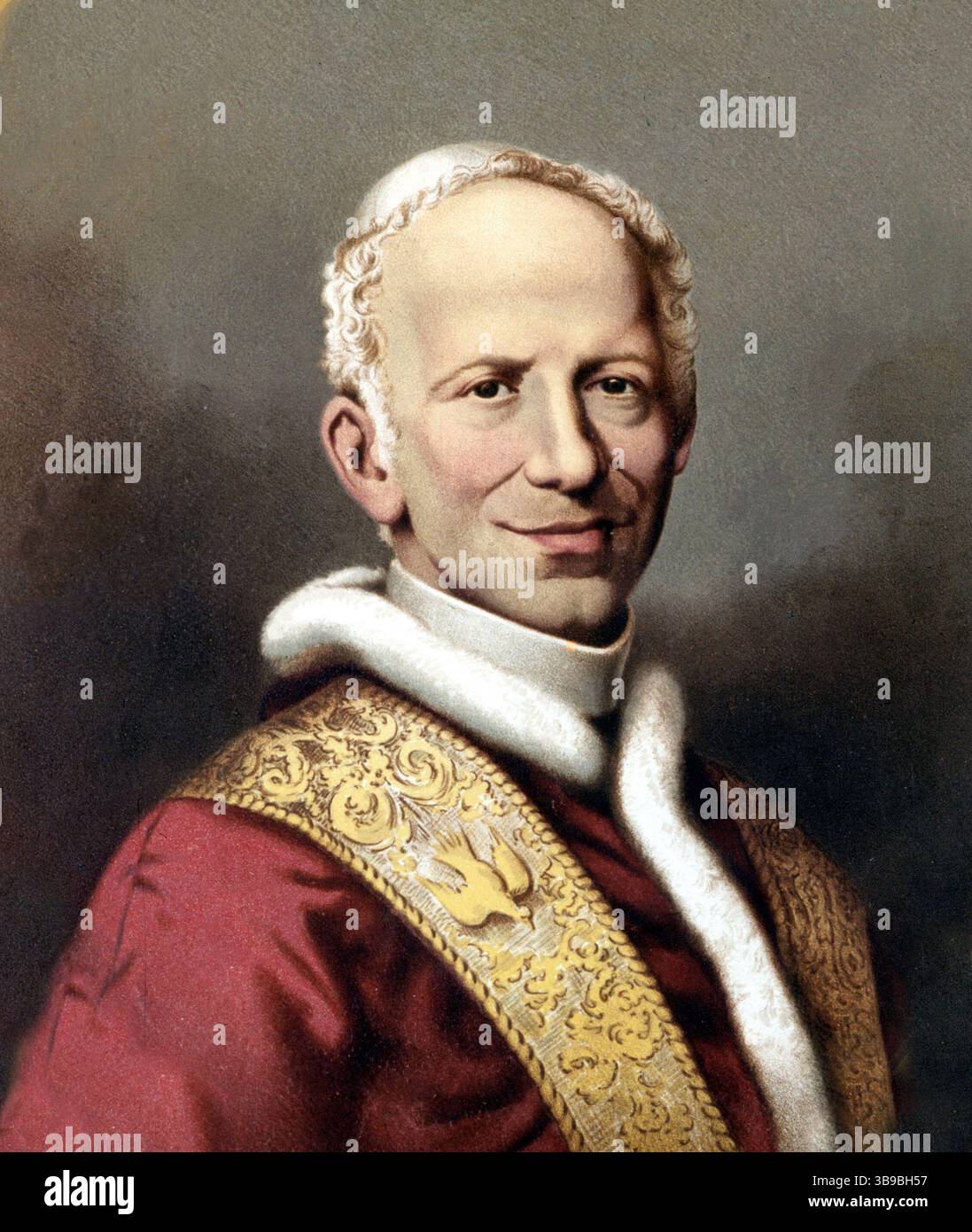 Leo XIII (1810-1903) - Portrait du Pape Léon XIII (1810-1903) Stockfoto