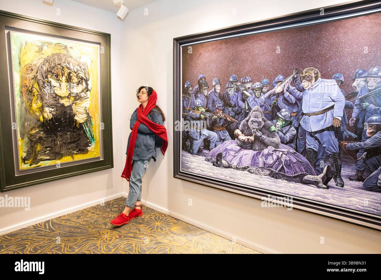 Kunstgalerie in Teheran, Iran. Stockfoto