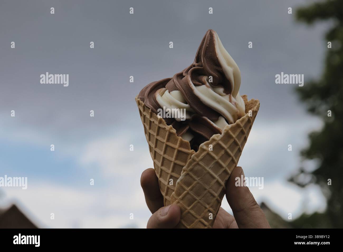 Eis Schokolade Vanilla Sommer Stockfoto