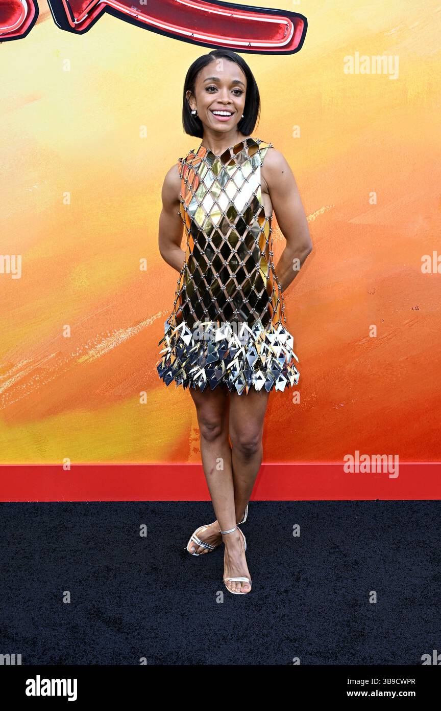 Rachel Hilson bei der Premiere der HBO Max Original Serie 'Duster' in den Universal Studios Lot. Universal City, 08.05.2025 Stockfoto