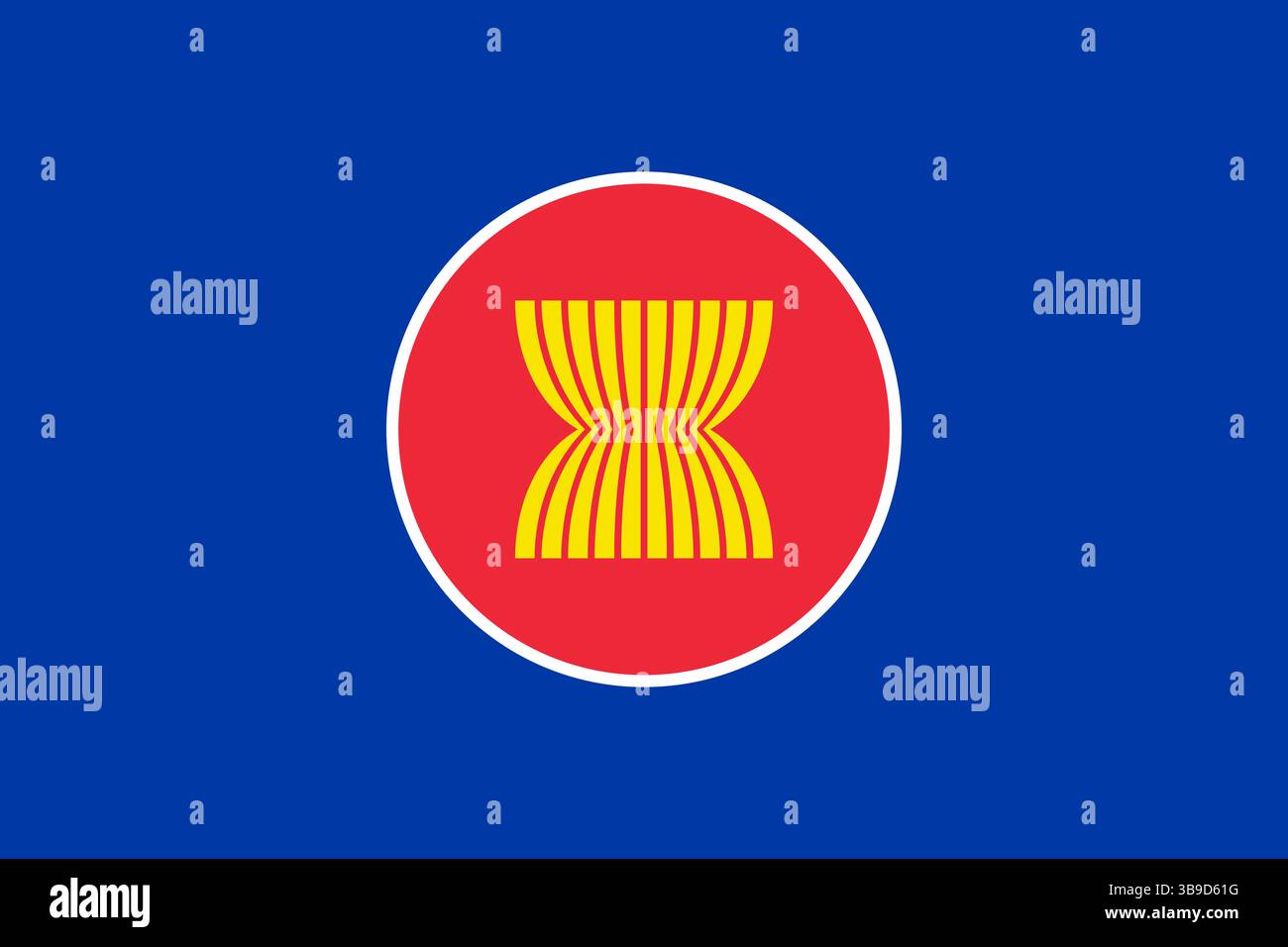 Flagge der Vereinigung südostasiatischer Nationen. ASAN Flagge offizielle Farben und Proportion digitale Vektor Illustration. Stock Vektor