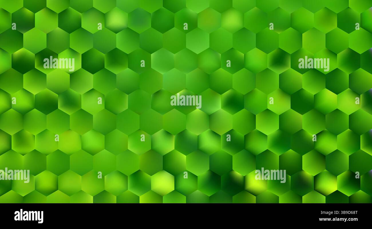 Grüner sechseckiger Hintergrund. Grüner Sechskant bg. Stock Vektor
