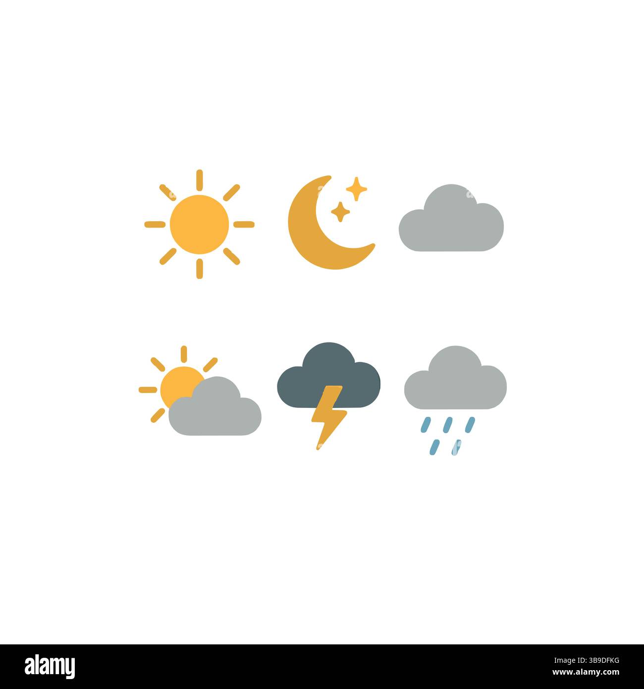 Ultimate Weather Icons Set: Umfassende Design & Forecast Kollektion Stock Vektor
