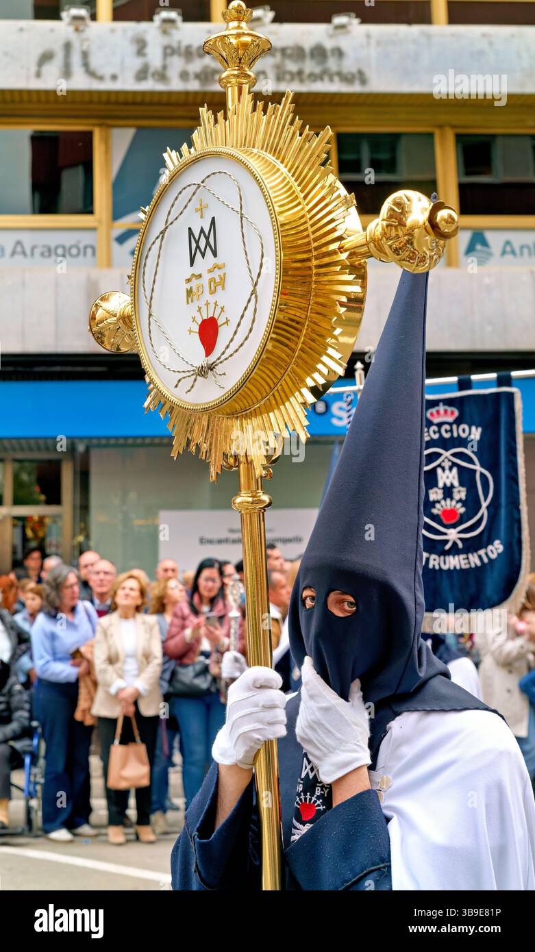 Saragossa. Saragossa. Aragonien. Spanien. Prozessionen der Osterwoche Stockfoto