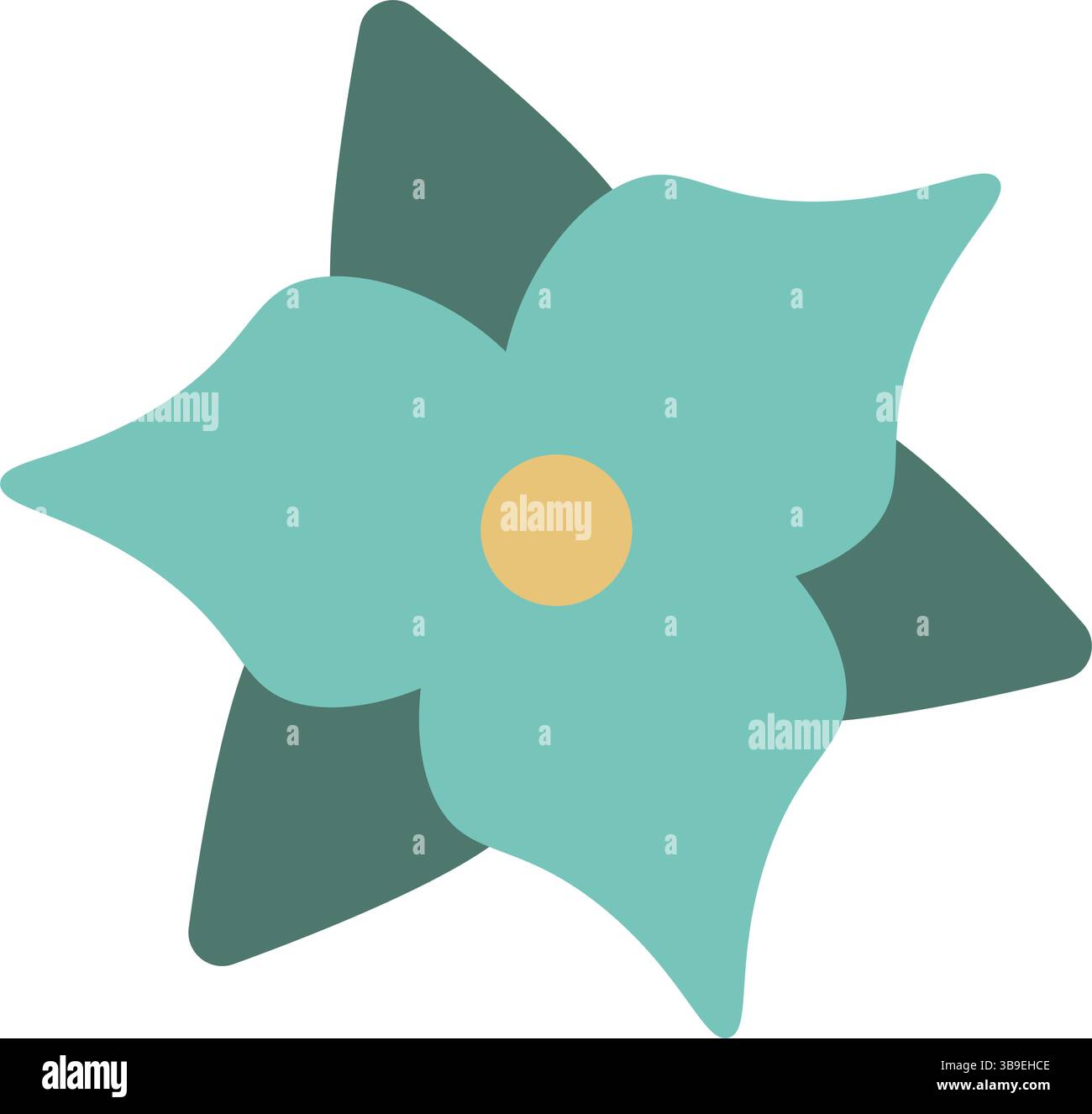 Stilisierte blaue Sternblume. Vektorabbildung Stock Vektor