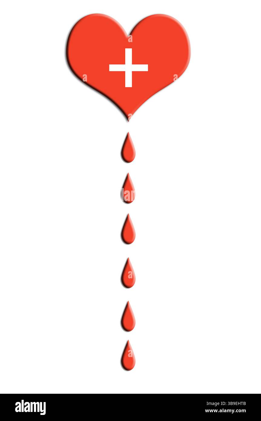 Konzeptionelle Illustration für die Blutspende Stockfoto