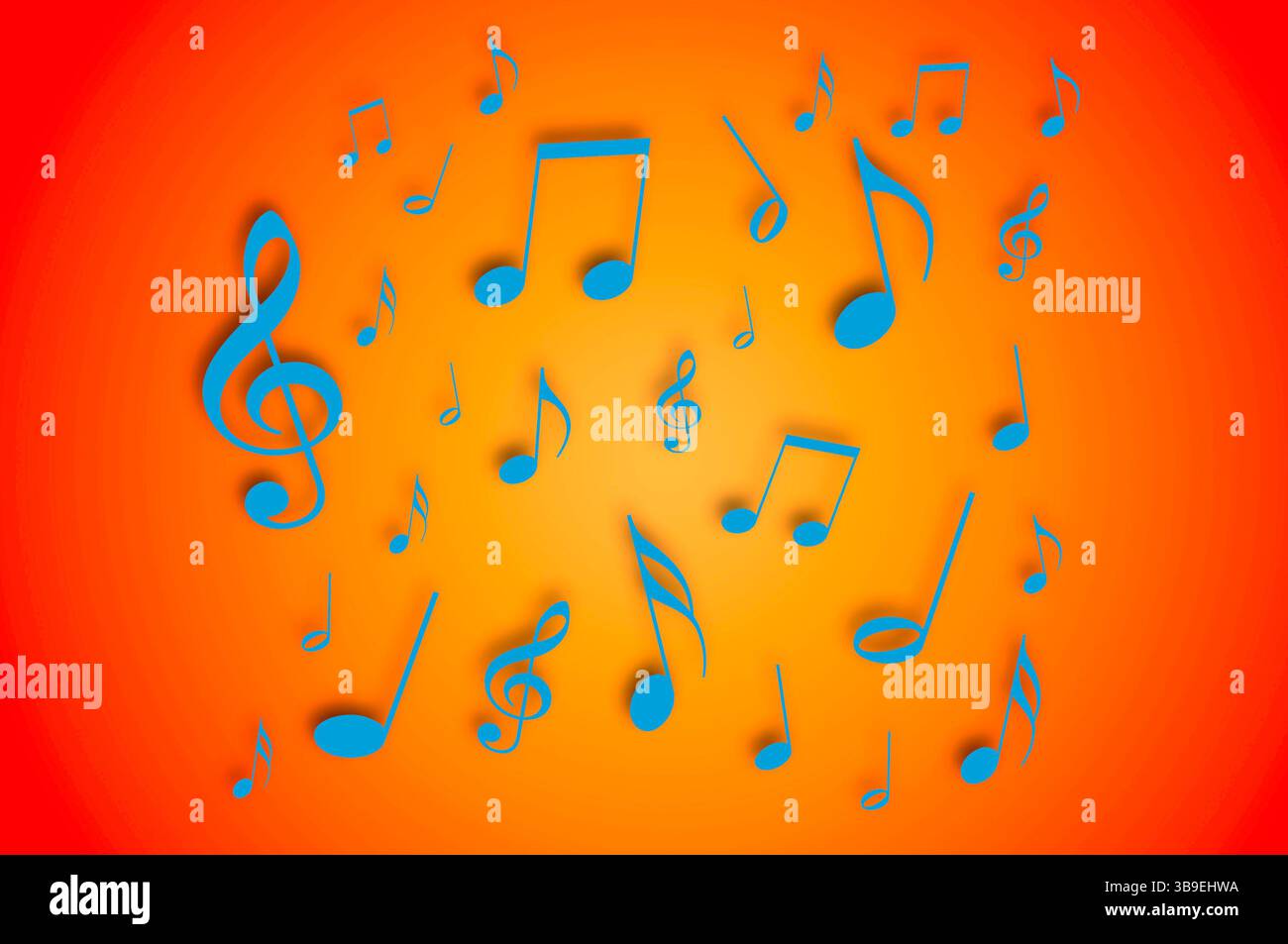Abstrakter Hintergrund mit Noten Stockfoto