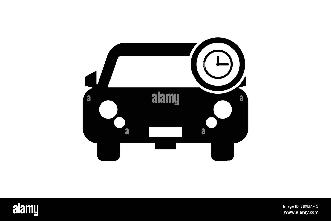 Auto Zeit Symbol Vektor Illustration Design Stock Vektor