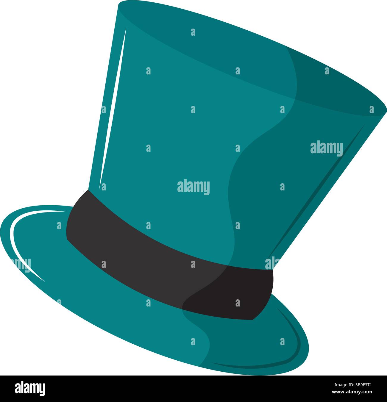 Klassisches blaues Oberteil Hut Vektor Illustration Stock Vektor
