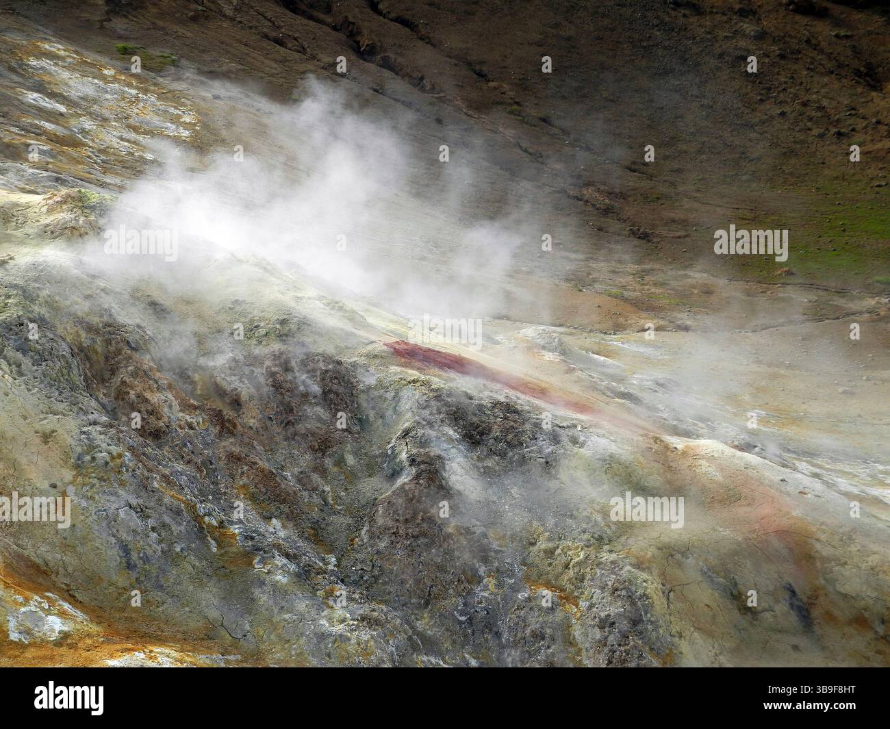Solfatars bei Viti auf Island Stockfoto