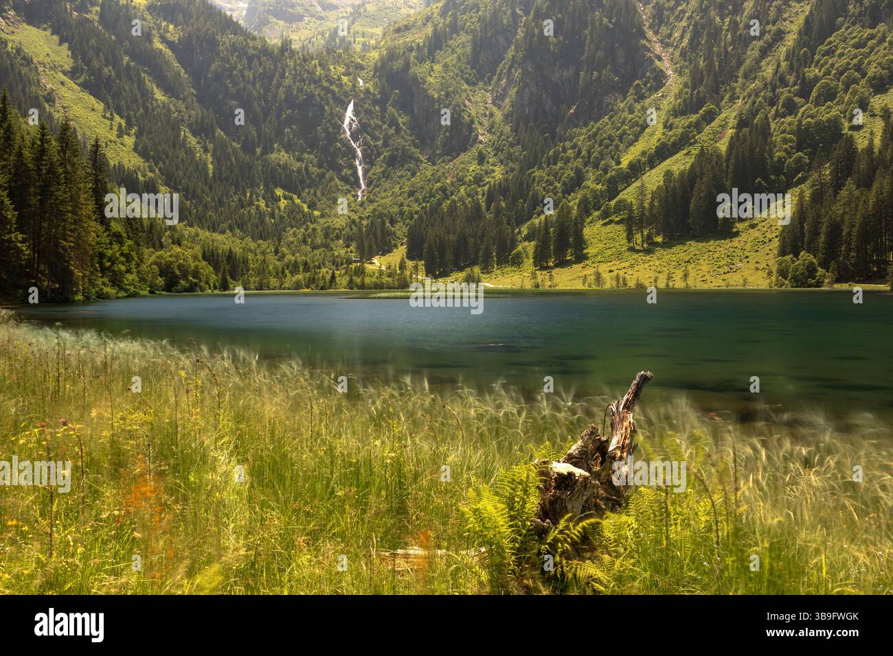 Blick über den Steirischen Bodensee bei Schladming, Steiermark, Österreich Stockfoto