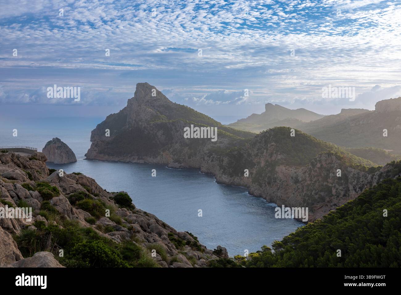 Am frühen Morgen am Aussichtspunkt Mirador es Colomer, Cape Formentor, Mallorca Stockfoto