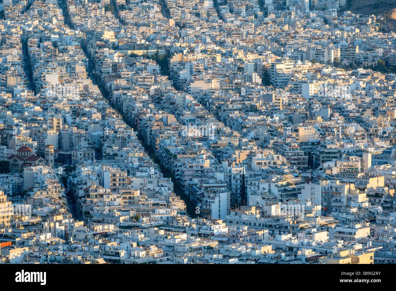 Athen, Griechenland, Europa. Blick auf die Stadt vom Lycabettus Hügel Stockfoto