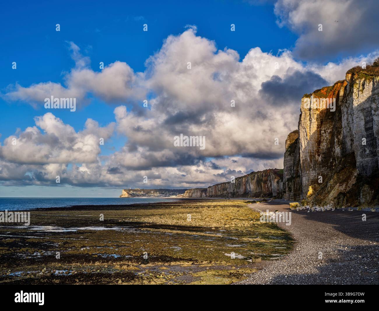 Frankreich, am Strand von Yport, Normandie, französische Atlantikküste, Stockfoto
