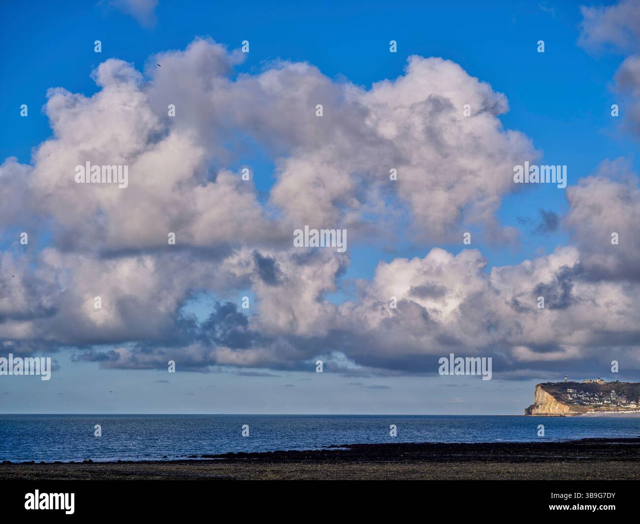 Frankreich, am Strand von Yport, Normandie, französische Atlantikküste, Stockfoto
