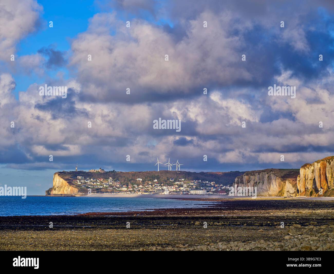 Frankreich, am Strand von Yport, Normandie, französische Atlantikküste, Stockfoto
