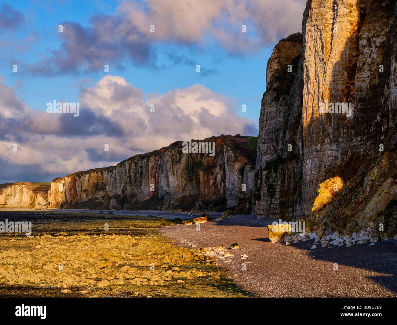Frankreich, am Strand von Yport, Normandie, französische Atlantikküste, Stockfoto