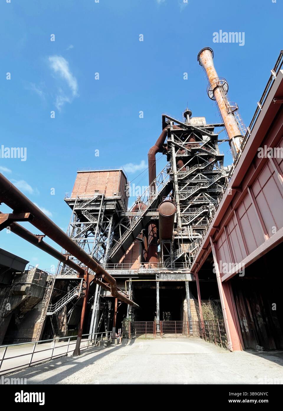 Landschaftspark Nord, stillgelegte Eisenwerke, Route des Industriellen Erbes, Duisburg, Ruhrgebiet, Nordrhein-Westfalen, Deutschland, Europa Stockfoto