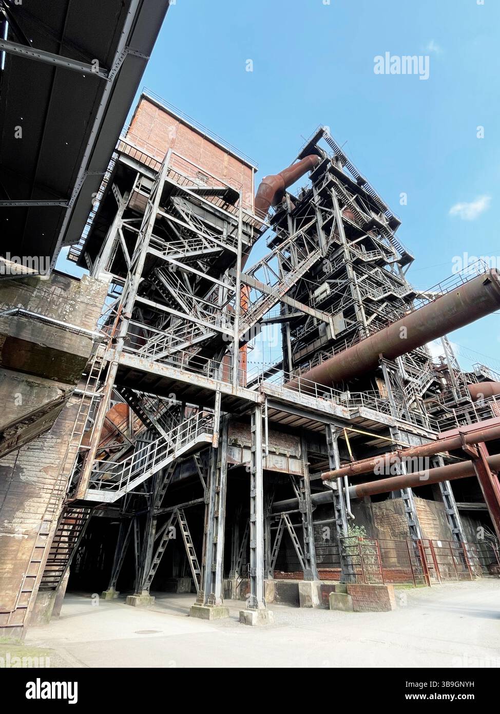 Landschaftspark Nord, stillgelegte Eisenwerke, Route des Industriellen Erbes, Duisburg, Ruhrgebiet, Nordrhein-Westfalen, Deutschland, Europa Stockfoto