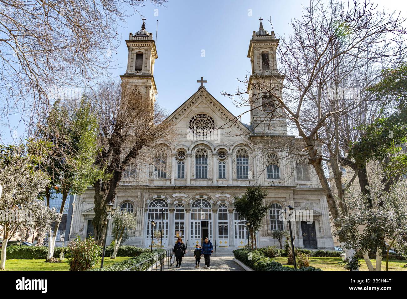 Die griechisch-orthodoxe Hagia Triada Kirche in Beyoğlu, Istanbul, Türkiye Stockfoto