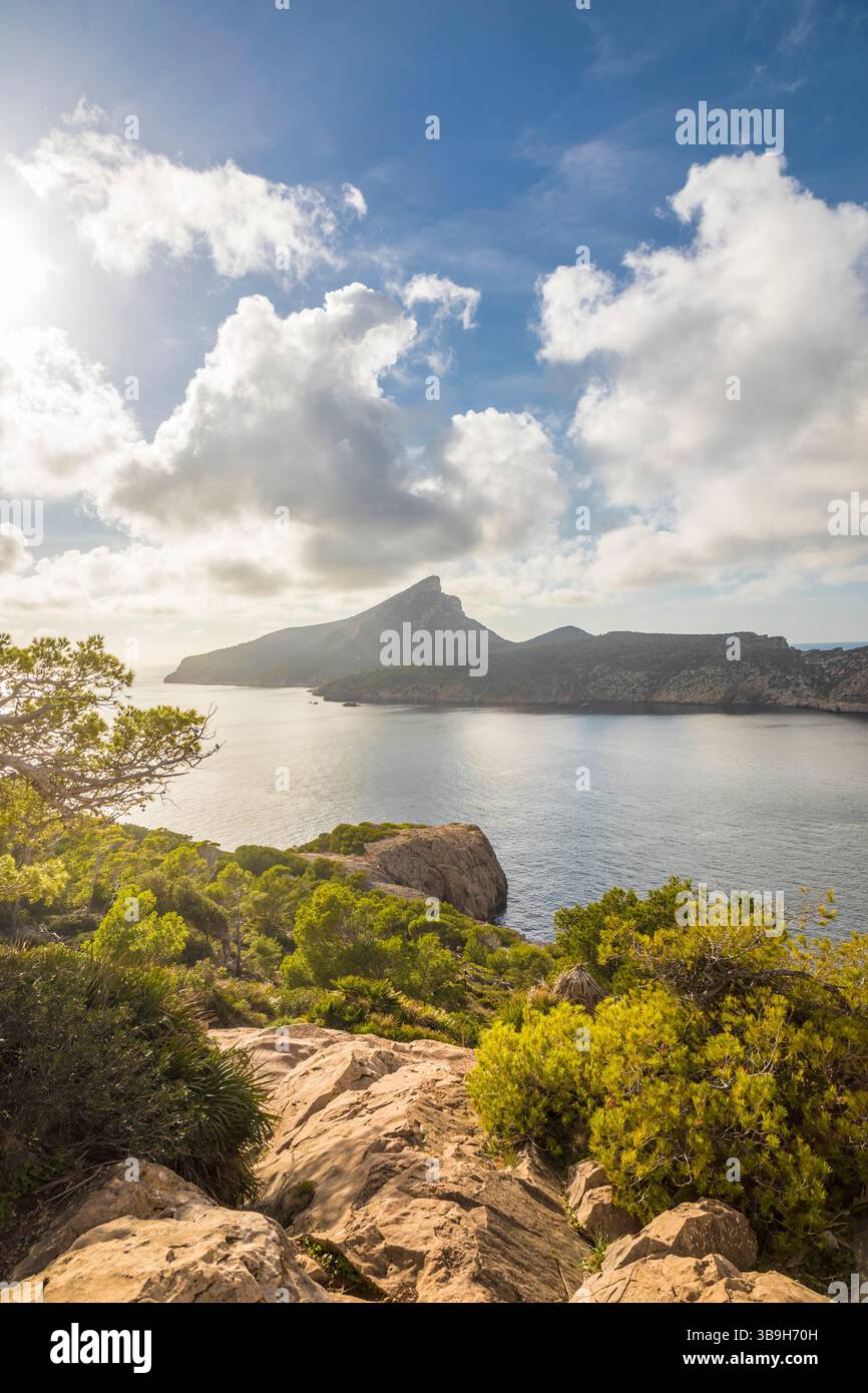 Blick von Sant Elm nach Sa Dragonera, Sant Elm, Mallorca, Balearen, Spanien Stockfoto