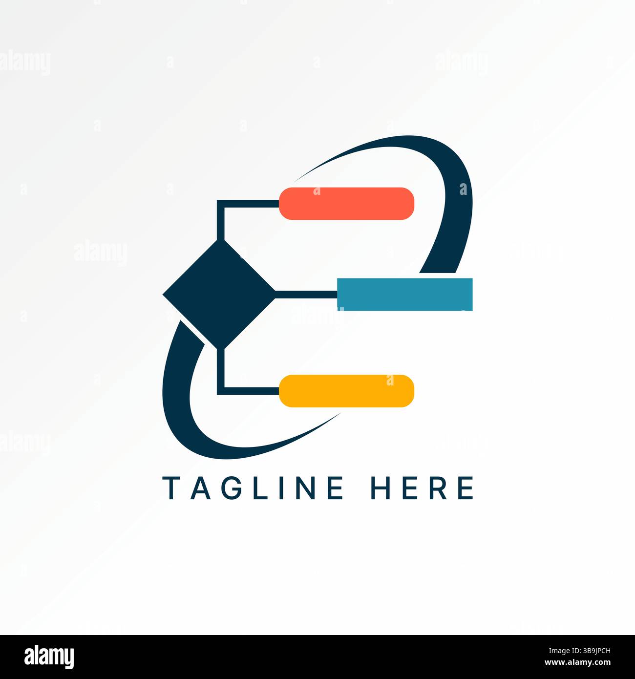 Logo Design Grafik Konzept kreatives Premium Vektor Stock Bild Top Verkauf Buchstabe E Schriftart Swoosh Flussdiagramm Projekt Methodik Richtung Forschung Stock Vektor