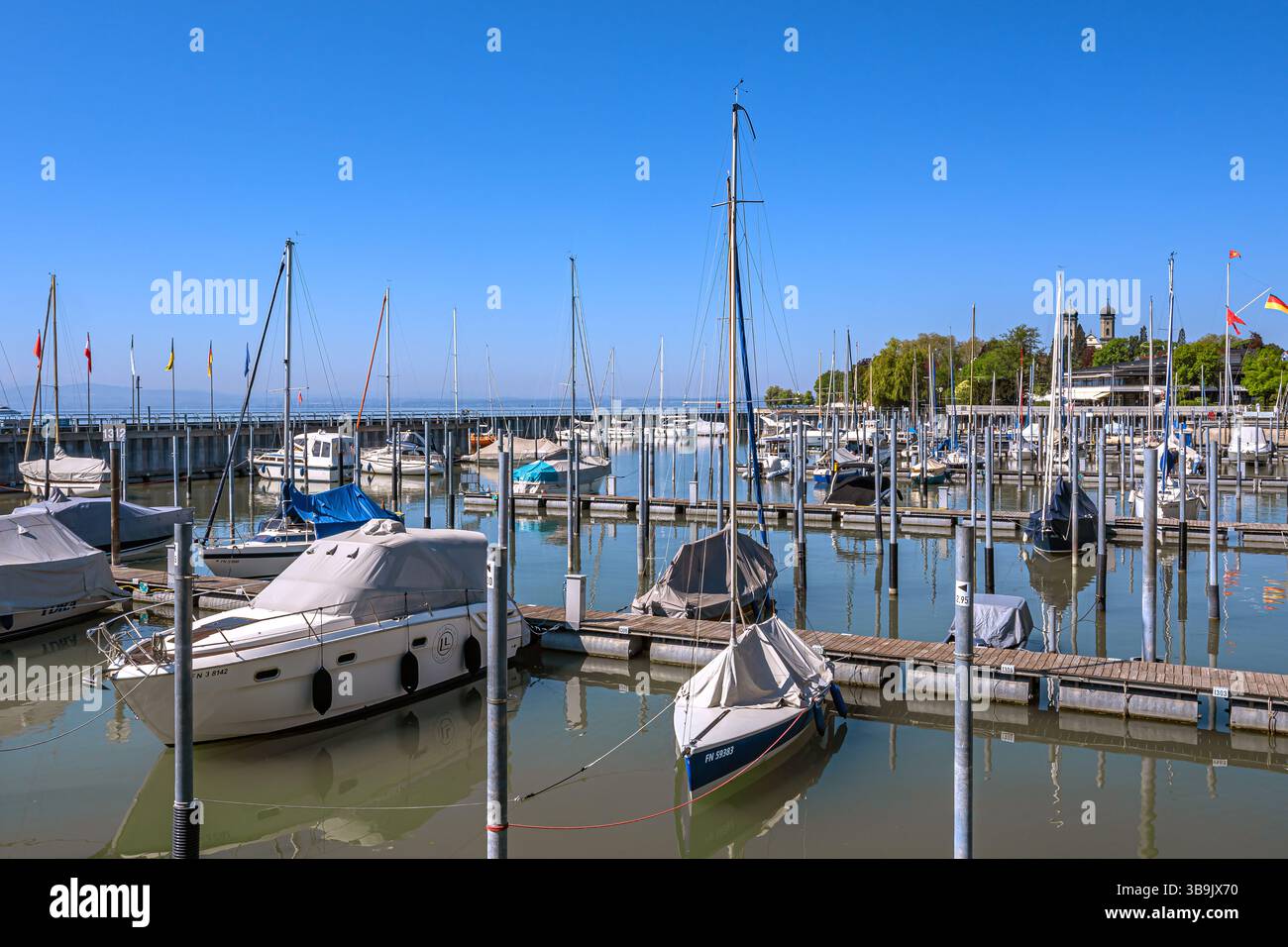 Baden-Wuerttemberg : Friedrichshafener Boote Stockfoto