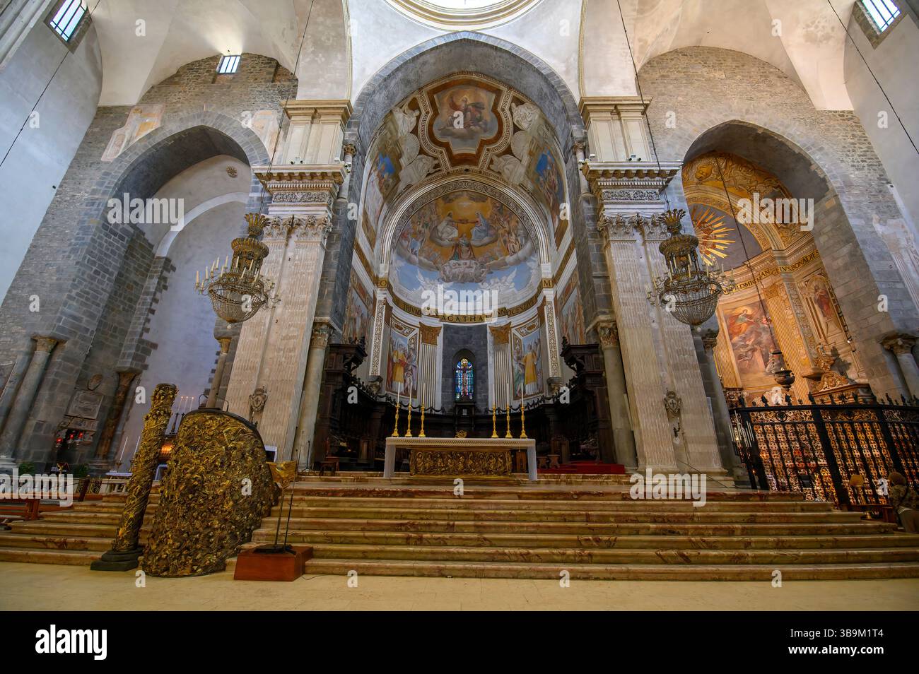 Catania, Italien. Das Innere der Kathedrale Santa Agatha und Liotru oder des Duomo di Catania Stockfoto