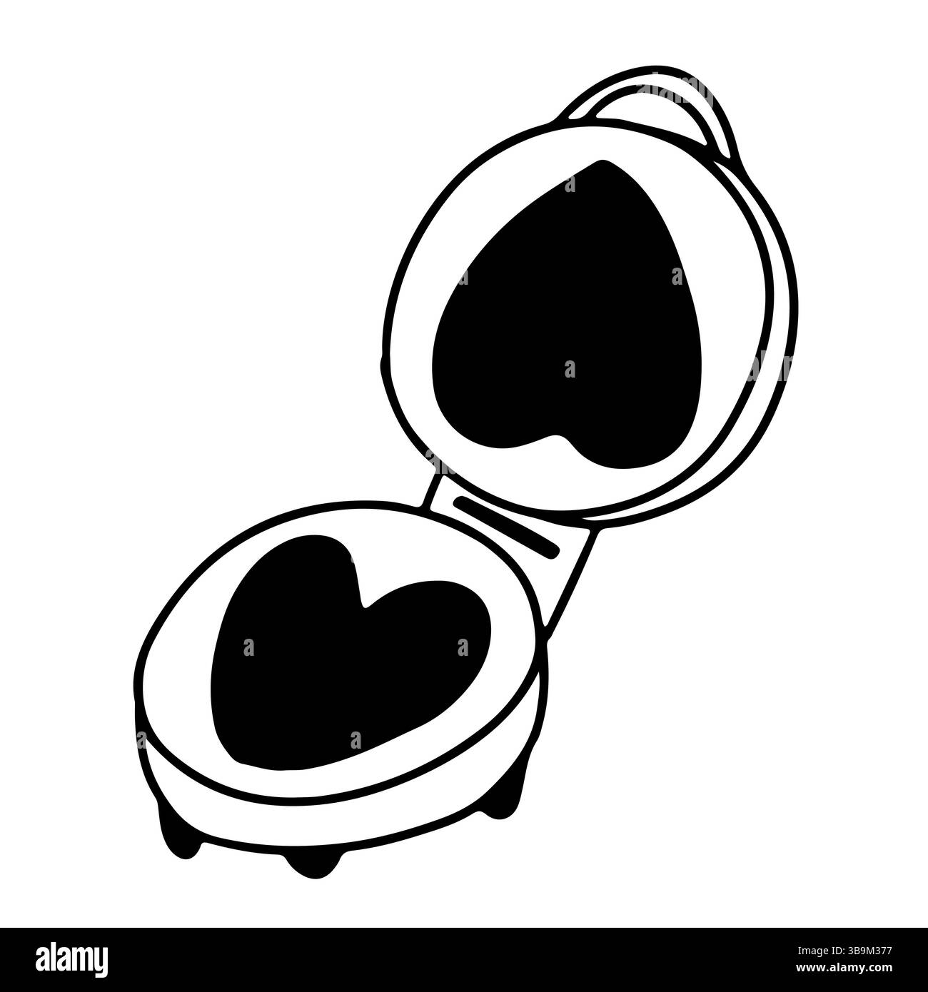 Herzförmiges Waffelmacher-Doodle Stock Vektor