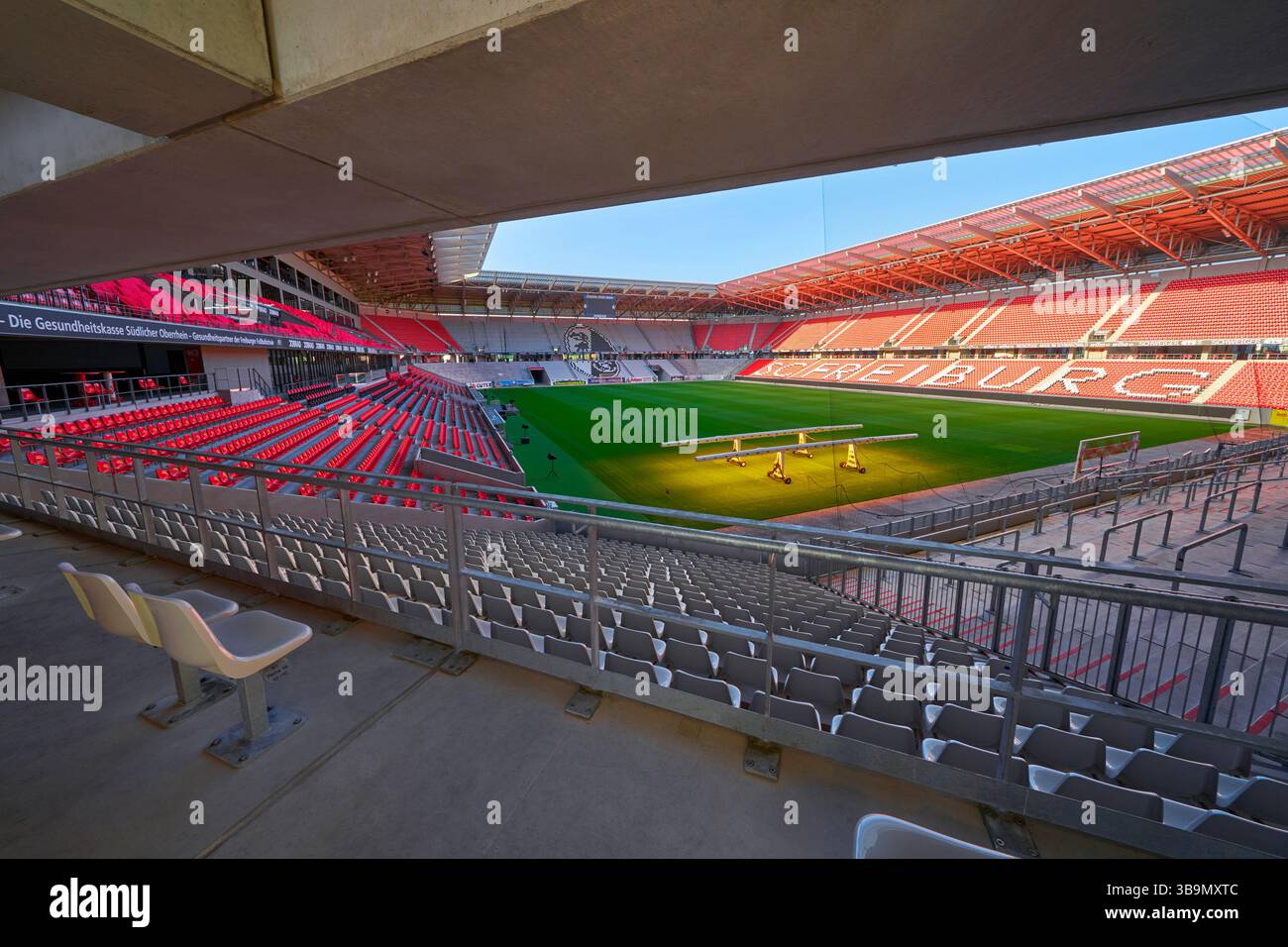 Blick auf das Stadion Europa Park - die offizielle Arena des FC Freiburg Stockfoto