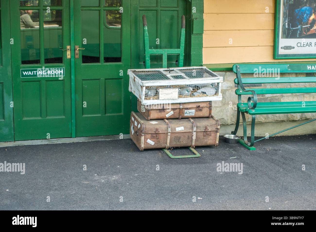 Harman's Cross Station, Swanage, alte Eisenbahn. Stockfoto