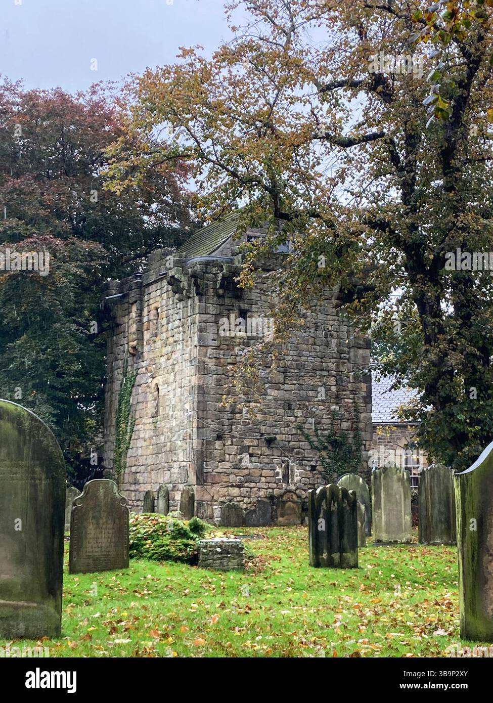 Corbridge Vicar's Pele Tower in der sächsischen und römischen Stadt Corbridge, einem Dorf neben Hadrian's Wall, Northumberland, England, Großbritannien Stockfoto