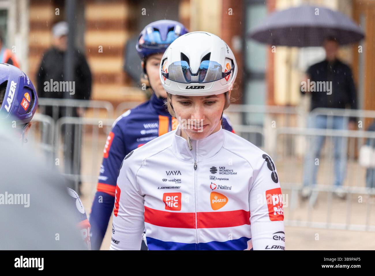 La Robla, Spanien. Mai 2025. Pfeiffer Georgi (Team Picnic PostNL). Quelle: Javier Fernández Santiago/Alamy News Live Stockfoto