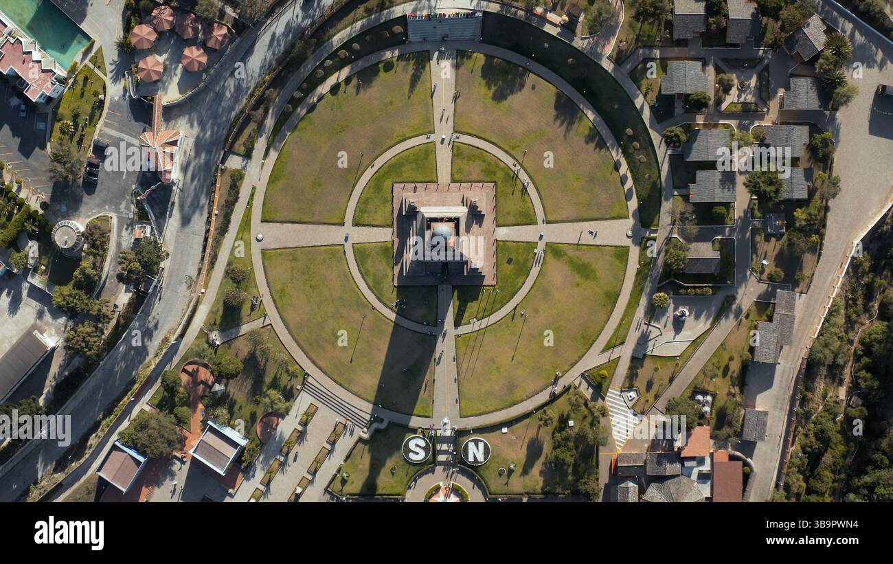 Denkmal an der Äquatorlinie in der Nähe von Quito, San Antonio Stockfoto Denkmal an der Äquatorlinie in der Nähe von Quito, San Antonio Stockfoto