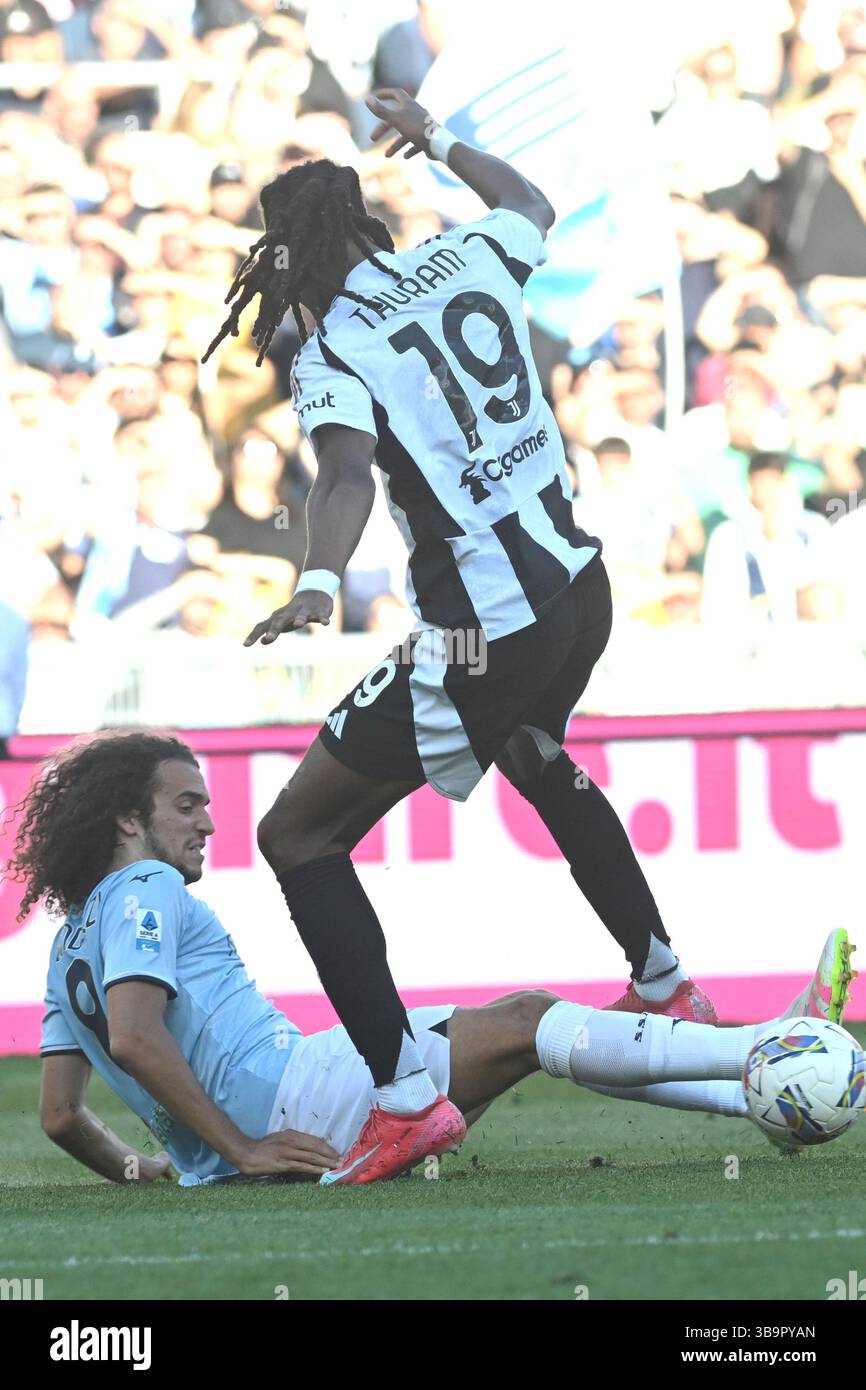 Rom, Italien. Mai 2025. Matteo Guendouzi von SS Lazio tritt in der Serie A Enilive zwischen SS Lazio und Juventus FC im Olimpic Stadium mit 19 an Stockfoto