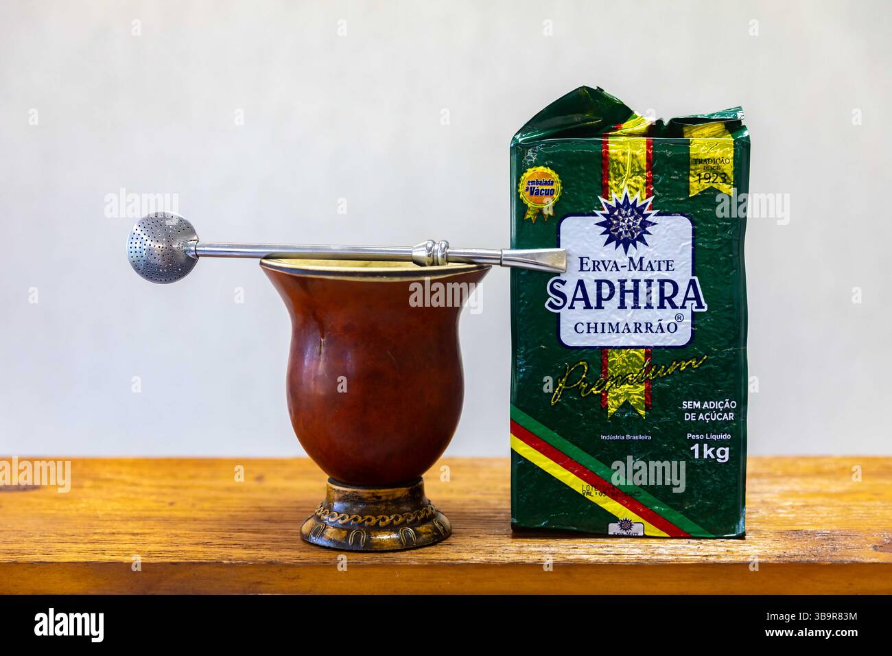 Yerba-Kumpel für chimarrão Freundschaft und Saphira, Gaucho-Kultur Stockfoto