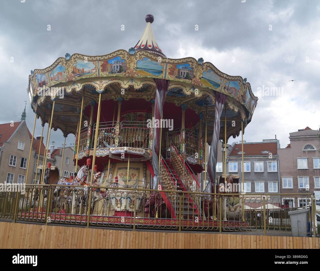 Karussell, Gdańsk, Polen Stockfoto