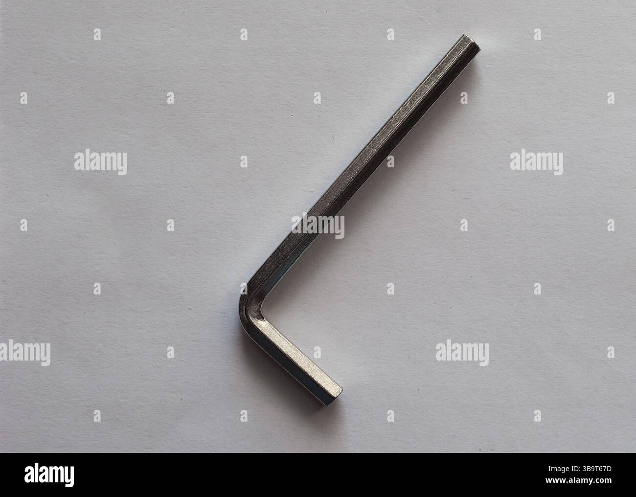 Sechskantschlüssel, flache Ansicht oben Stockfoto