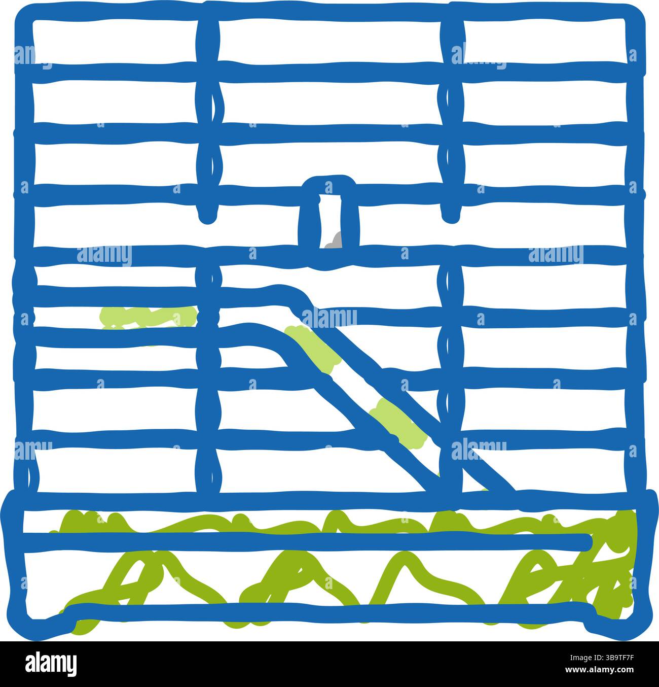 Hamsterkäfig Haustier-Symbol-Kritzelillustration Stock Vektor