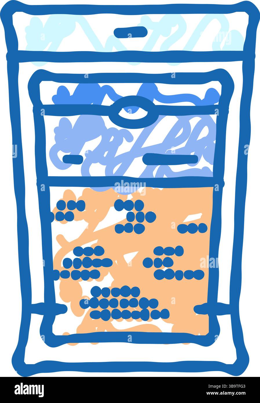 Hamster Bettwäsche Haustier Icon Doodle Illustration Stock Vektor