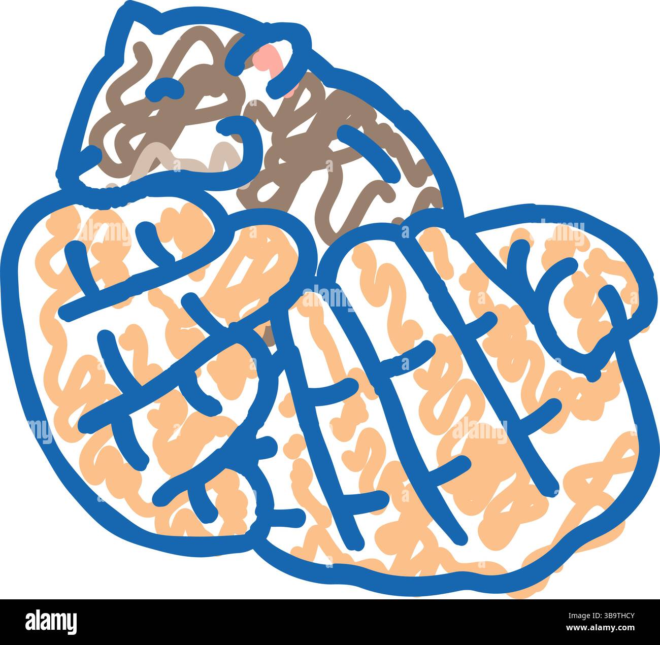 Hamster Hand Haustier Icon Kritzelillustration Stock Vektor