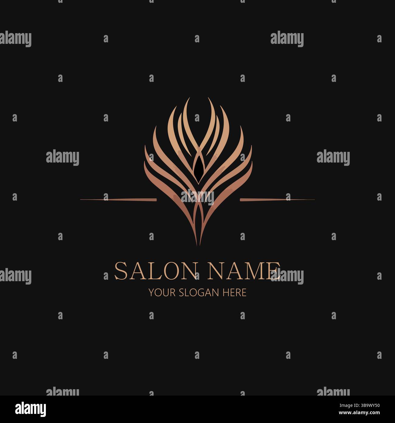 Salon Logo – elegantes, minimalistisches Design für Beauty & Hair Branding Stock Vektor