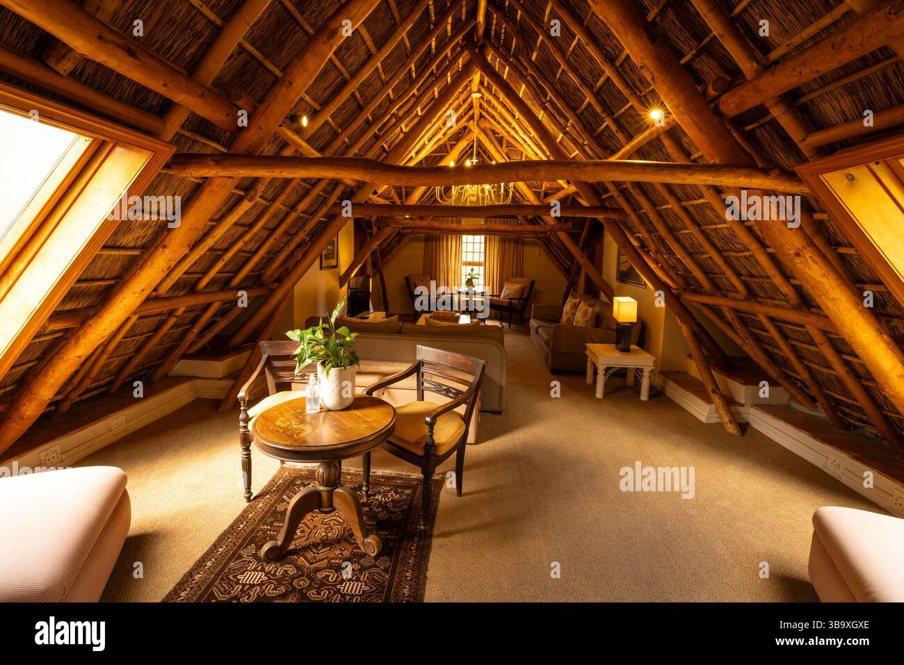 Ein Zimmer des Herrenhauses des Weinguts "klapprig Bridge" in Franschhoek, südafrika. Stockfoto
