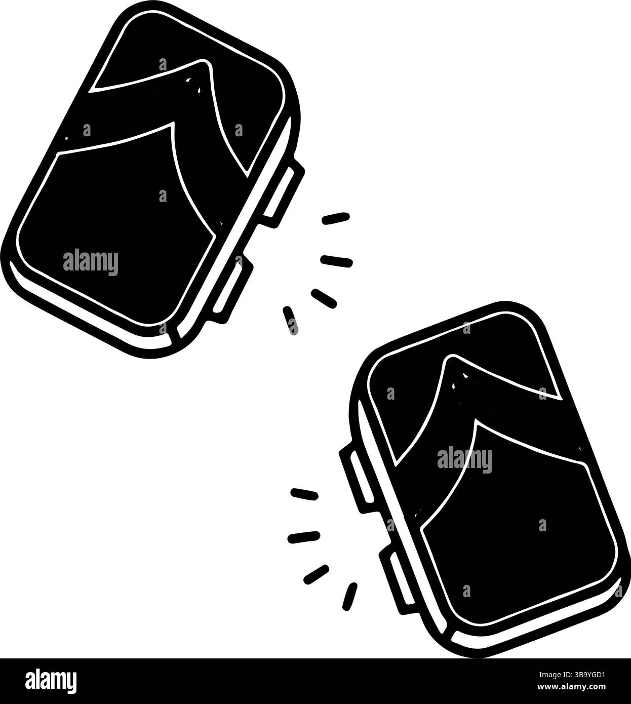 Slipper Vektor-Illustration inspiriert von Japan Stock Vektor