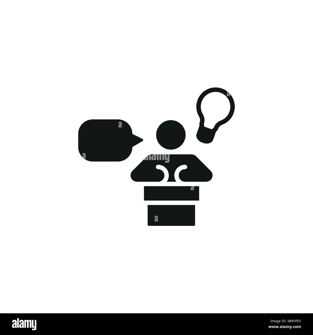 Symbol Für Öffentliche Sprache Stock Vektor