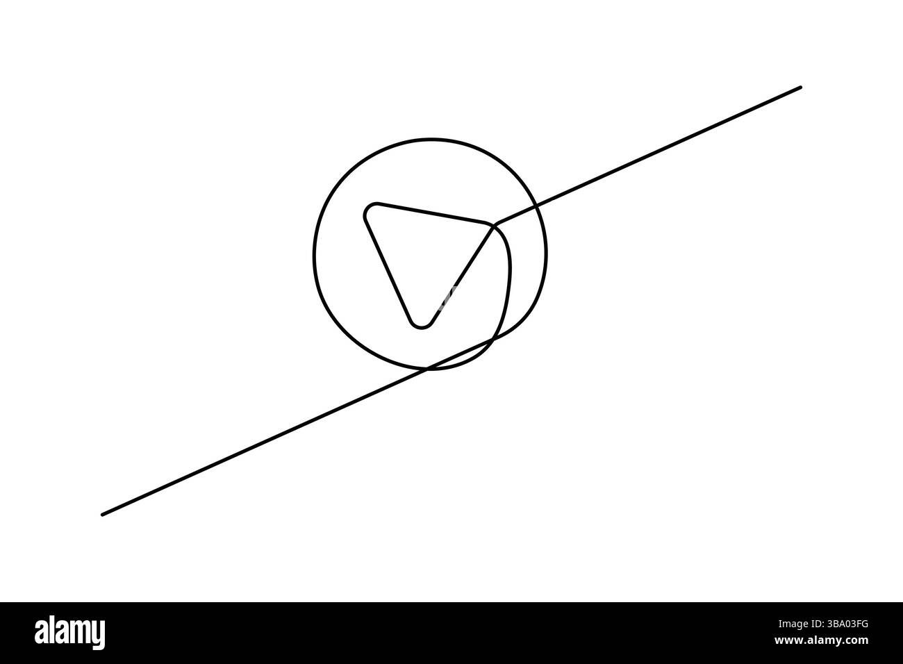 Musik ein-Linie-Kunst mit fortlaufendem Vektorabstrakt auf weißem minimalistischem Stil Stock Vektor