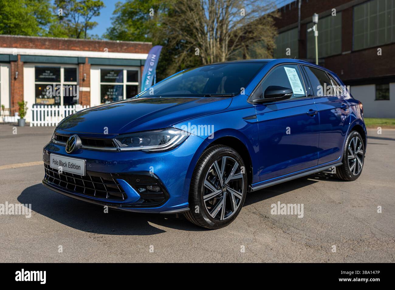 Volkswagen Polo Black Edition, ausgestellt auf dem Bicester Scramble am 27. April 2025. Stockfoto