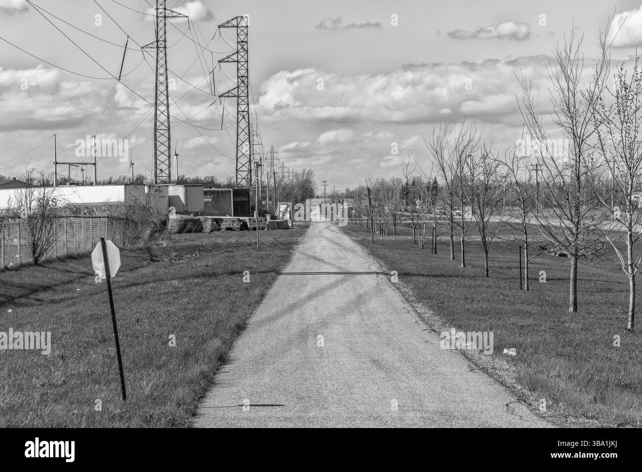 Fahrradweg - Blick nach Norden Stockfoto