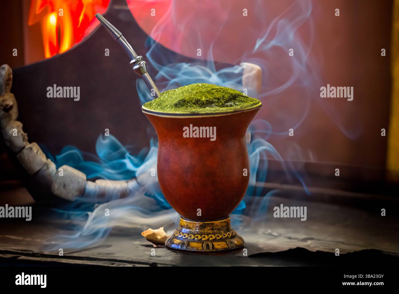 Yerba-Kumpel für chimarrão Freundschaft und Saphira, Gaucho-Kultur Stockfoto