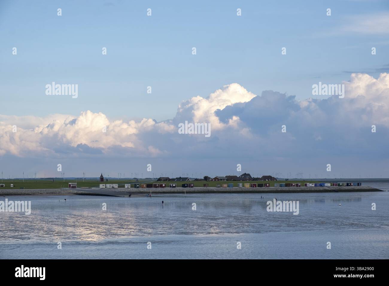 Blick auf die Küste in Dagebuell, Nordfriesland, Schleswig-Holstein, Deutschland, Europa Stockfoto